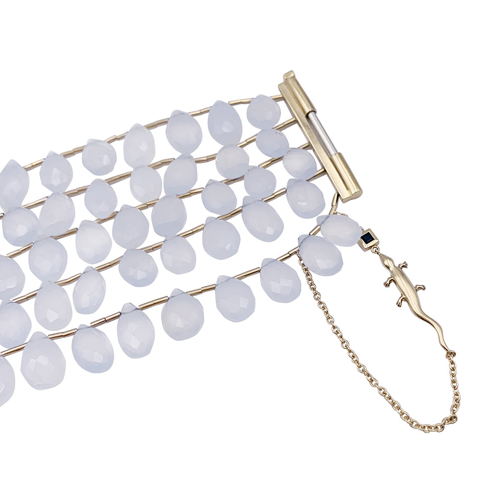 H.Stern white gold and chalcedony bracelet.