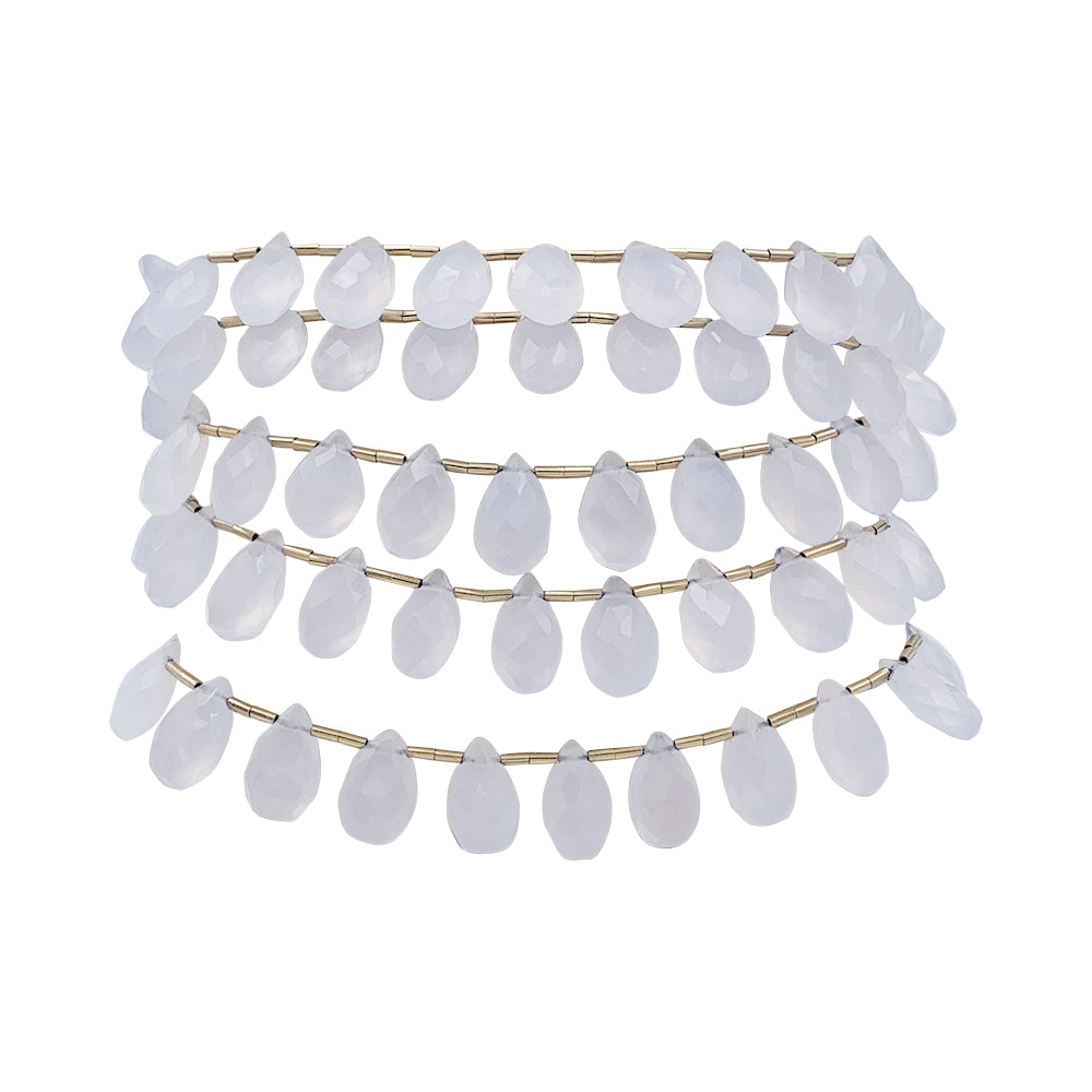 Bracelet H.Stern or blanc et calcédoine.