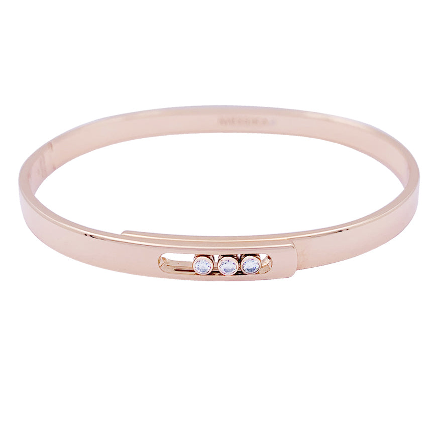 Messika bracelet, "Bangle Move Noa", rose gold and diamonds.