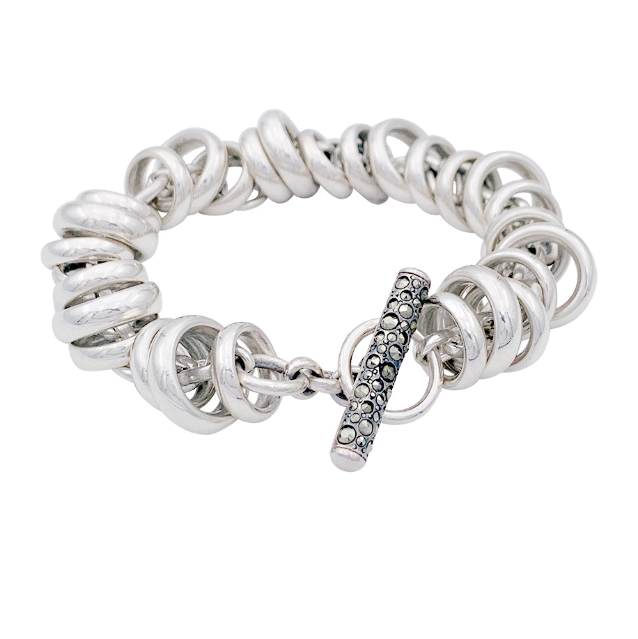Bracelet Pomellato 67, "Rondelles", argent.