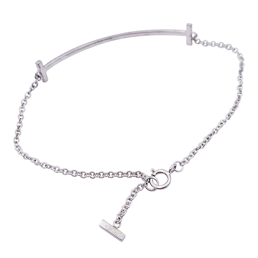 Tiffany & Co. bracelet, “Tiffany T Smile”, white gold, diamonds.