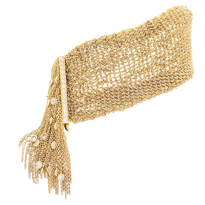 Boucheron bracelet, "Delilah", yellow gold, diamonds.