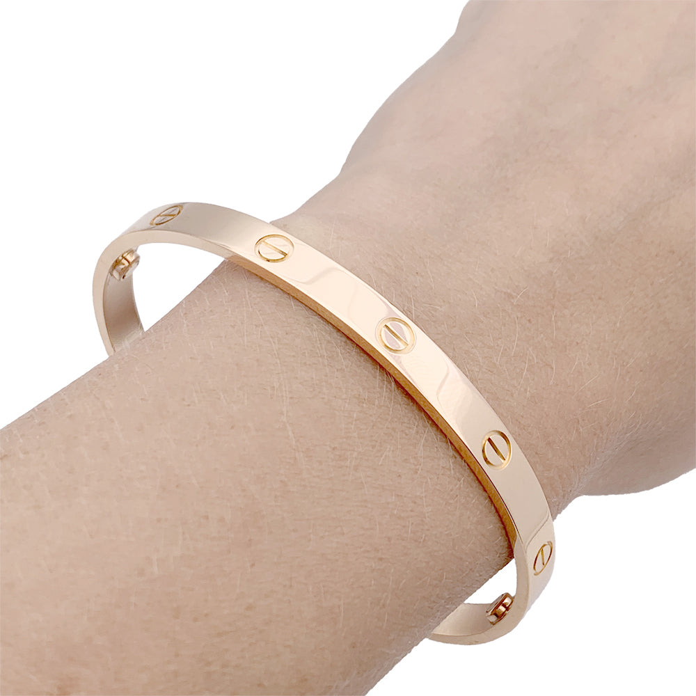 Bracelet Cartier, "Love", en or rose.