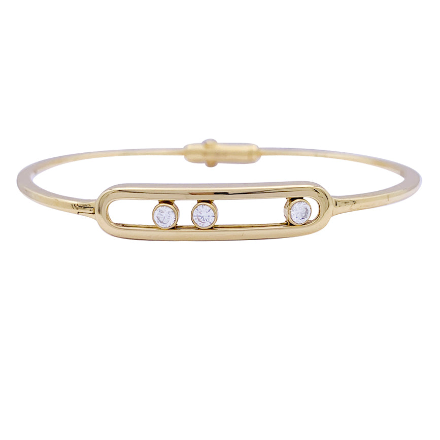 Bracelet Messika, “Jonc Move”, or jaune, diamants.