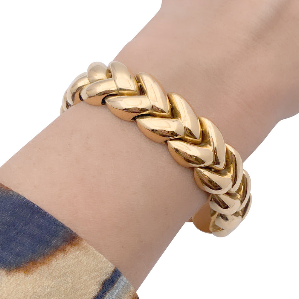 Bracelet Cartier "Tresse" or jaune.