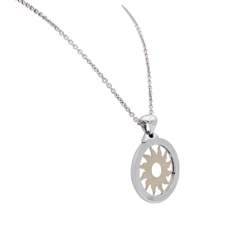 Collier Bulgari, "Tondo Sun", deux ors, acier.