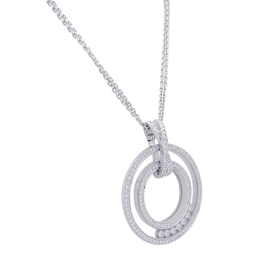Chopard necklace, "Happy Diamonds", white gold, diamonds.
