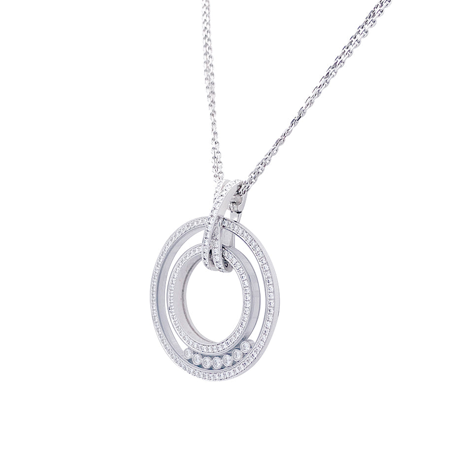 Chopard necklace, "Happy Diamonds", white gold, diamonds.