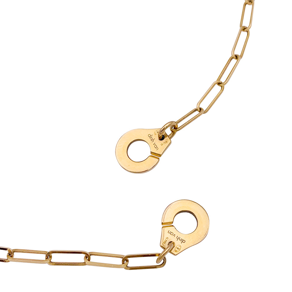 Collier Dinh Van, "Menottes R10", or jaune.
