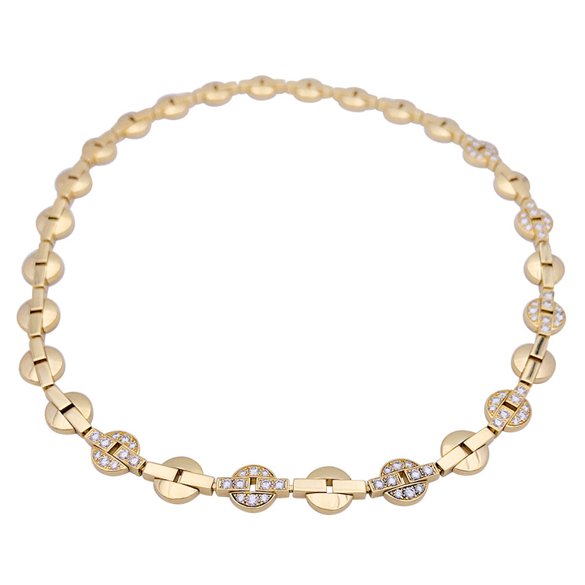 Cartier "Himalia" necklace in yellow gold and diamonds.