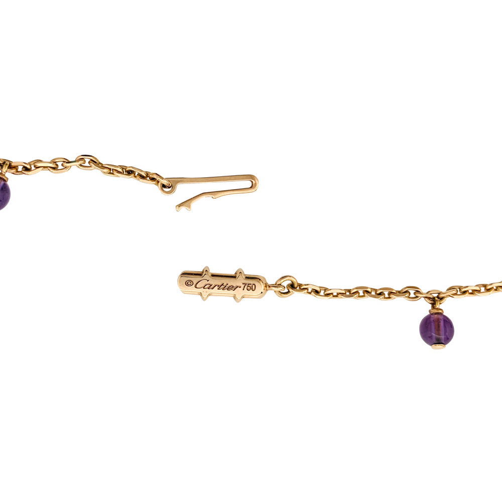 Cartier necklace, "Les Délices de Goa", pink gold, amethysts, turquoises and diamonds.