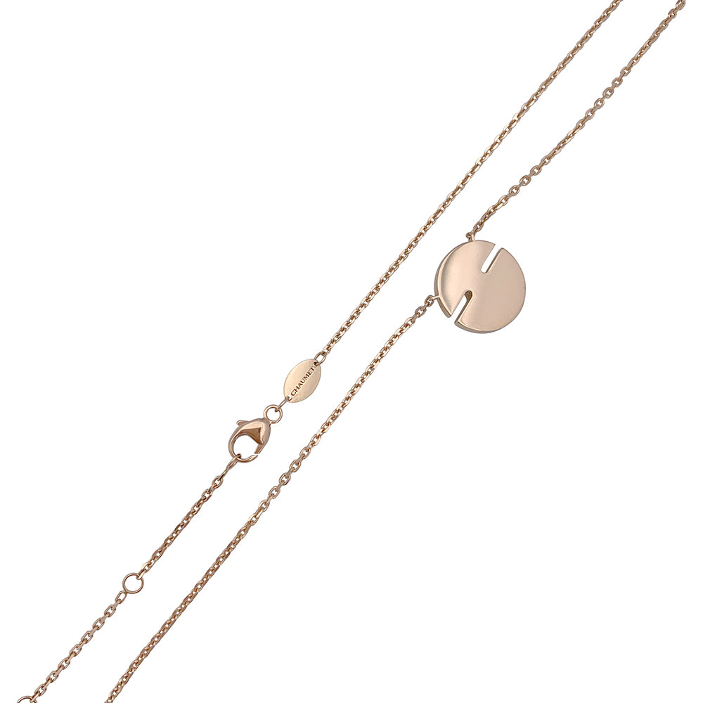 Chaumet necklace, "Jeux de Liens", pink gold, diamonds and onyx.