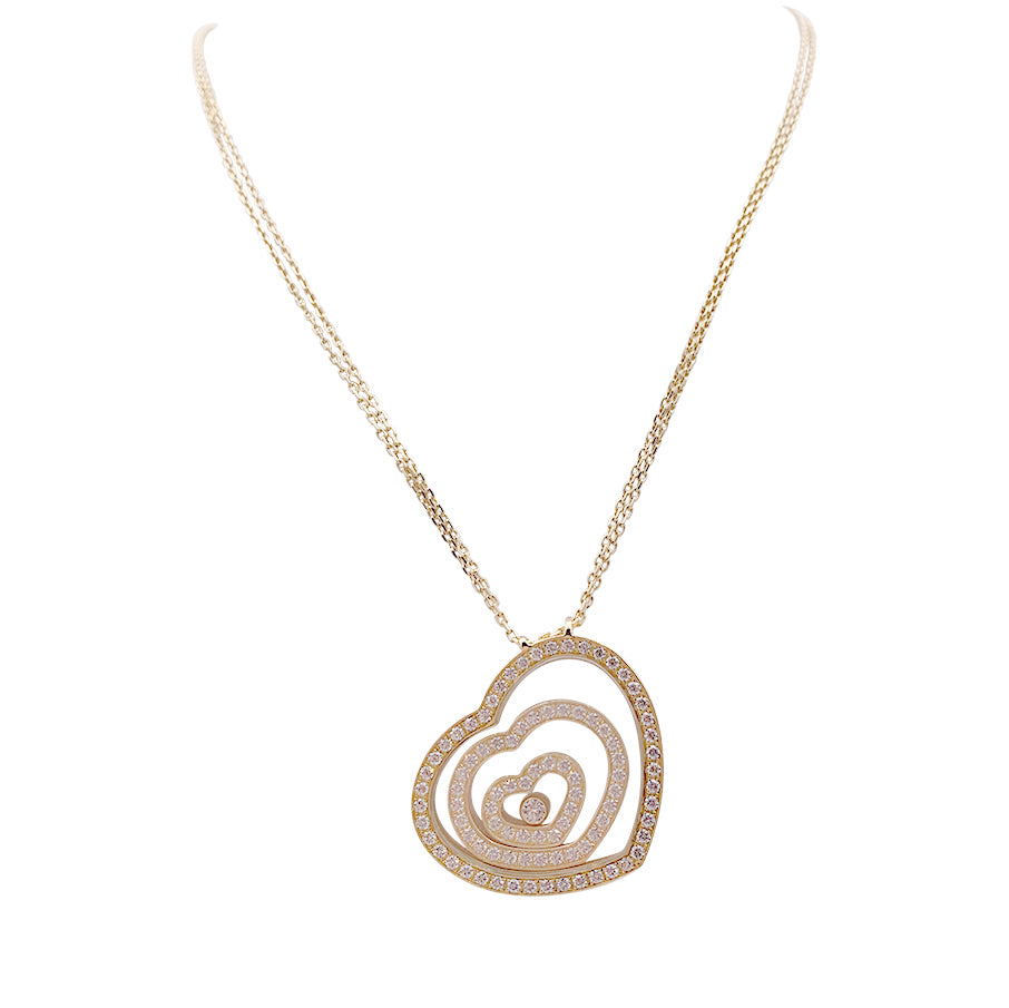 Collier Chopard, "Happy Spirit", or jaune, diamants.