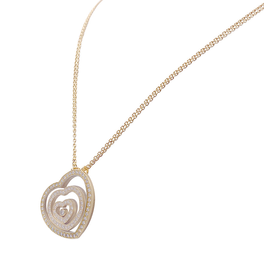 Collier Chopard, "Happy Spirit", or jaune, diamants.