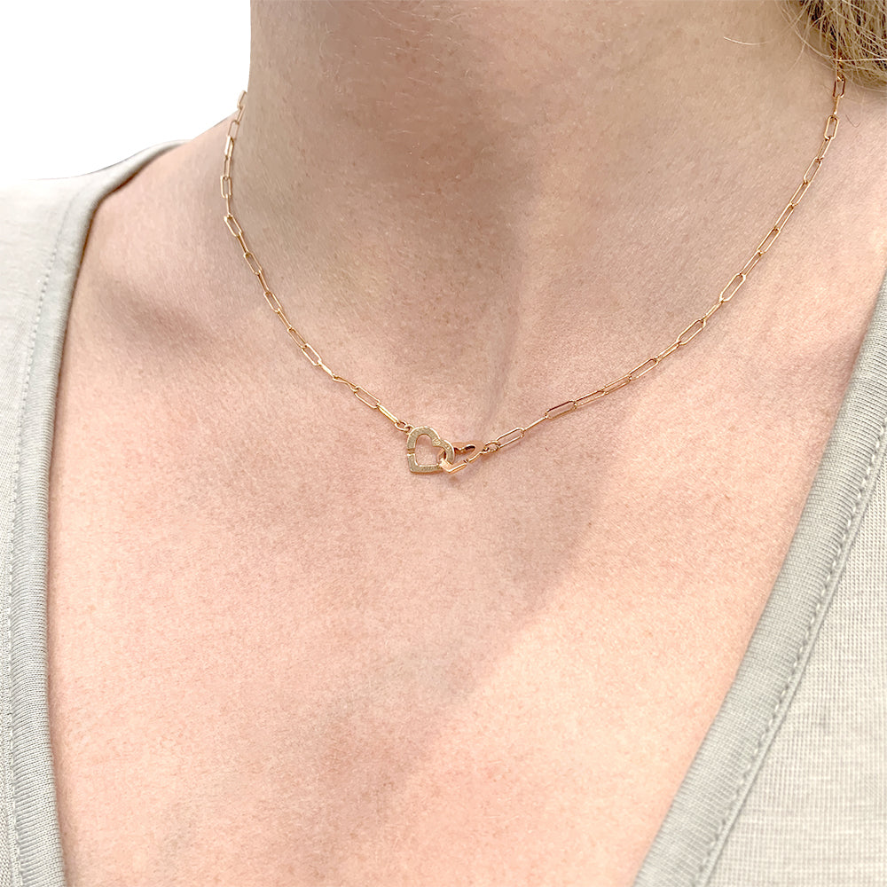 Dinh Van necklace, "Double Hearts R9", rose gold.