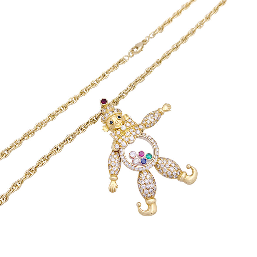 Pendentif Chopard, "Happy Clown", or jaune, diamants, pierres de couleur.