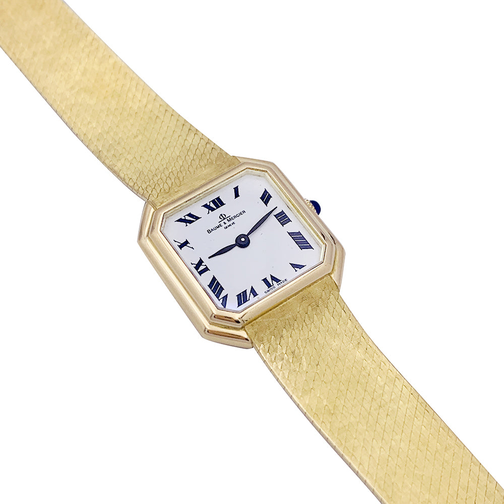 Vintage Baume & Mercier watch, yellow gold.