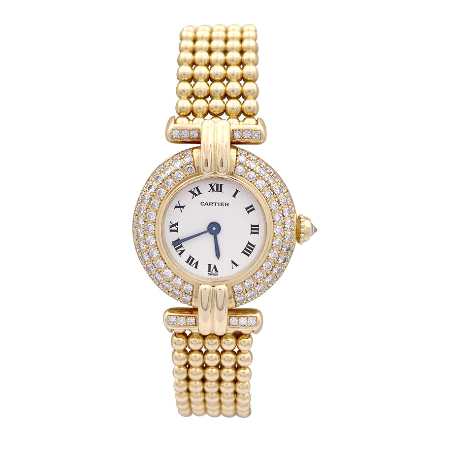 Cartier "Colisée" watch, yellow gold and diamonds.