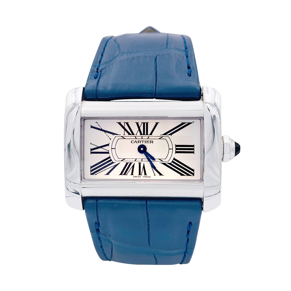 Cartier watch, "Divan", steel.