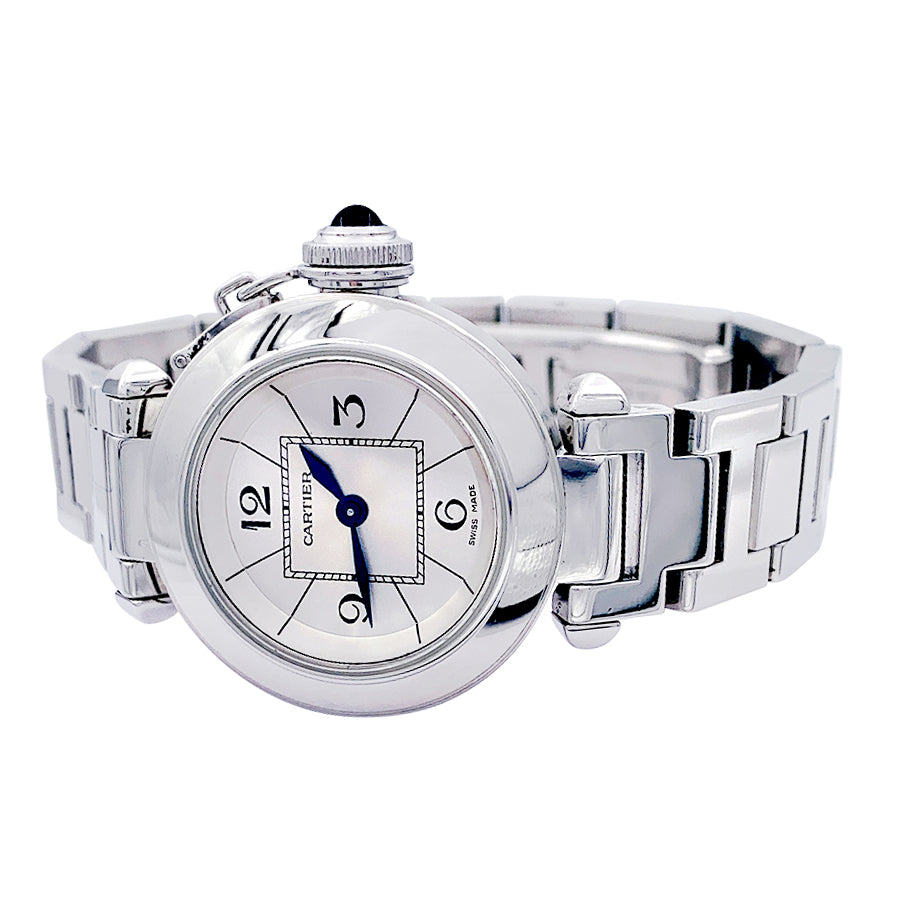 Cartier watch, "Miss Pasha", in steel.