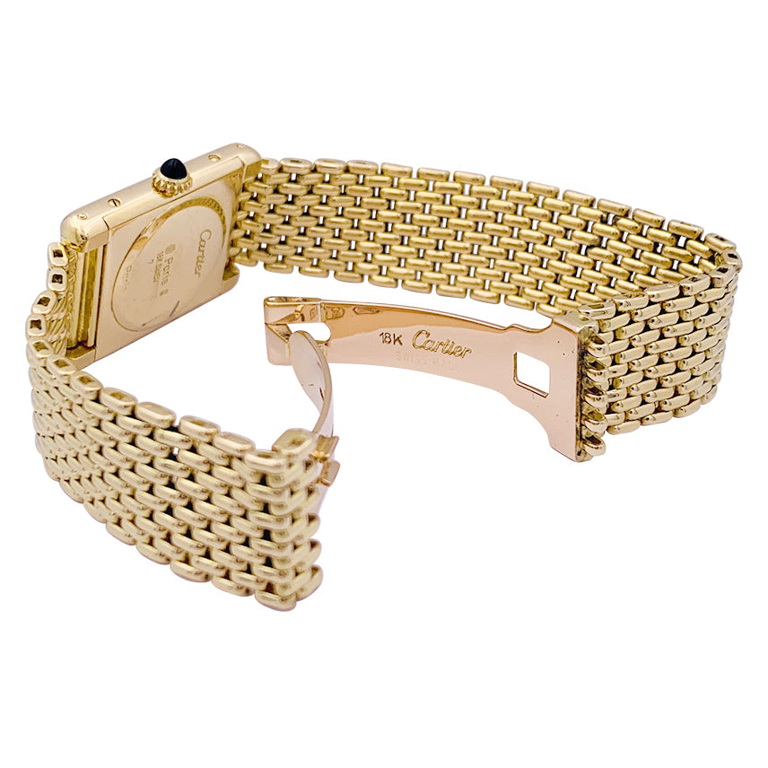 Cartier watch, "Tank Louis Cartier", yellow gold.