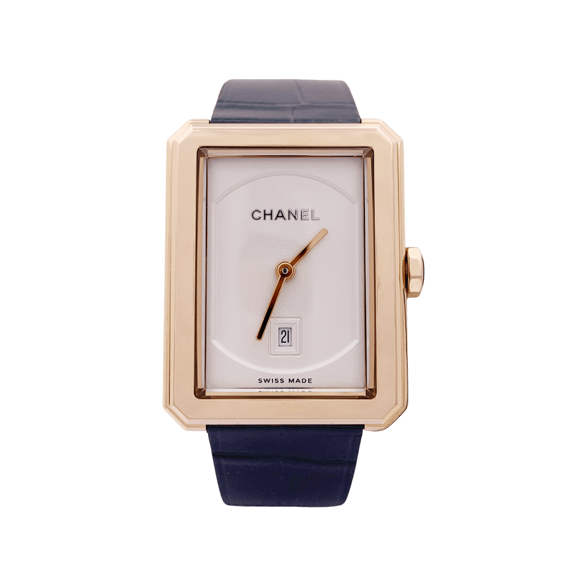 Montre Chanel, "Boy - Friend" moyen modèle, en or beige. - Maison Eloe