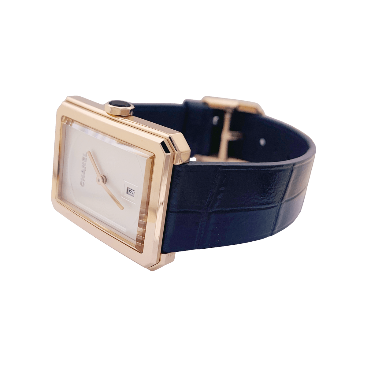 Montre Chanel, "Boy - Friend" moyen modèle, en or beige. - Maison Eloe