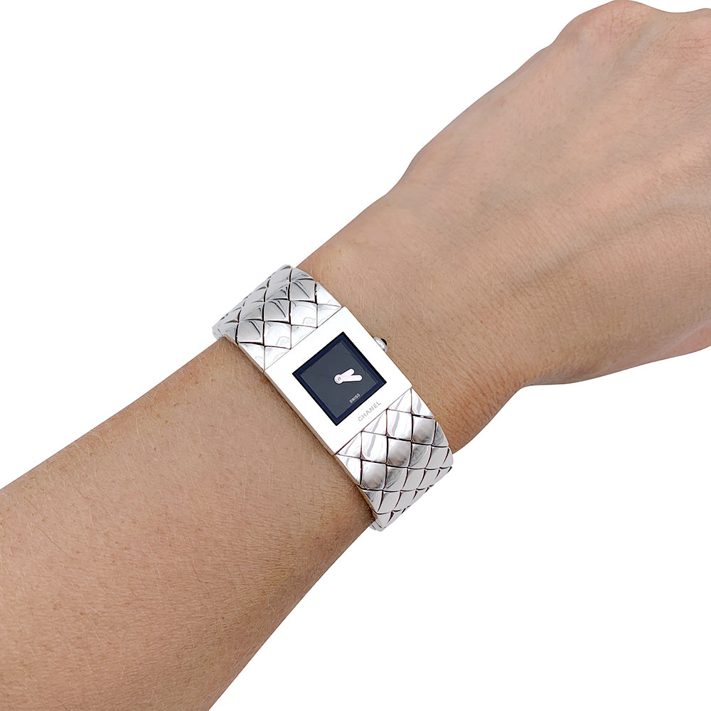 Chanel watch, "Quilted", steel.