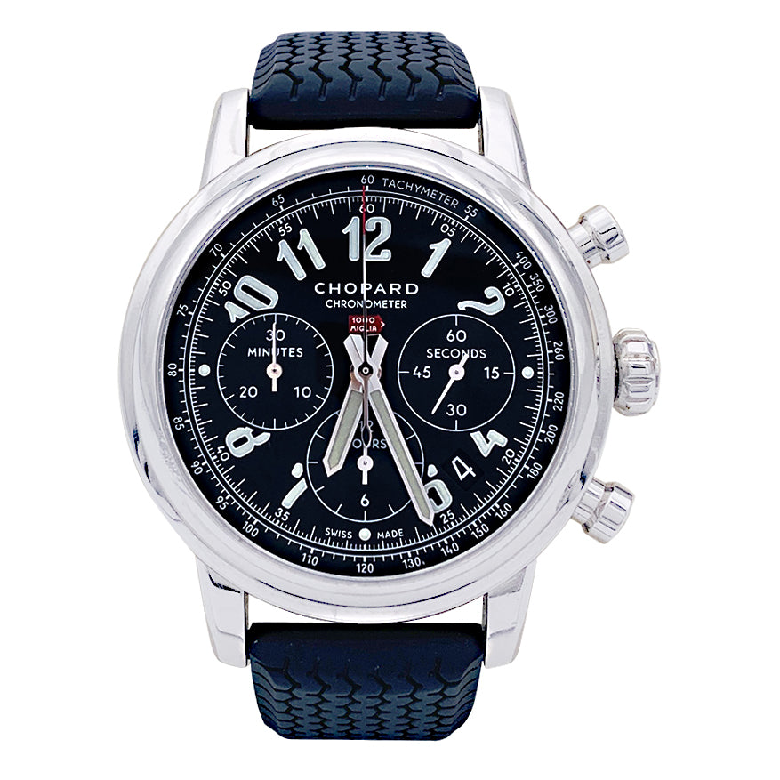 Montre Chopard, "Mille Miglia Classic Chronograph", acier, caoutchouc.