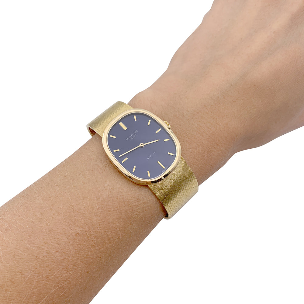 Montre Patek Philippe, "Ellipse", or jaune.