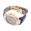 Montre Patek Philippe, "Nautilus", or rose, diamants, cuir.