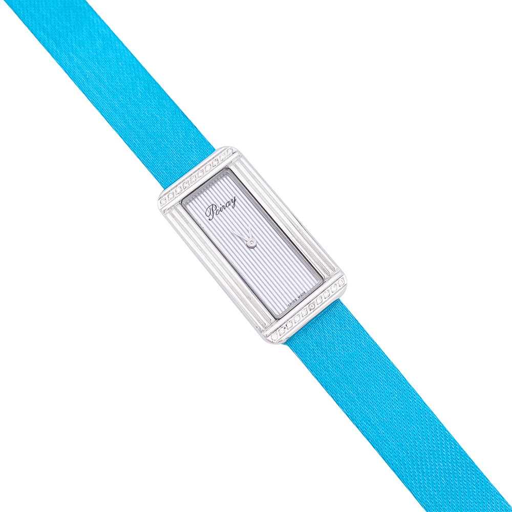 Poiray watch, "My First Lying", steel, diamonds.
