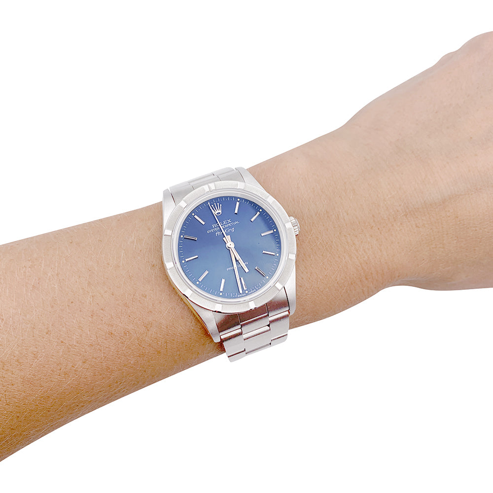 Rolex watch, "Oyster Perpetual Air-King", in steel on steel.