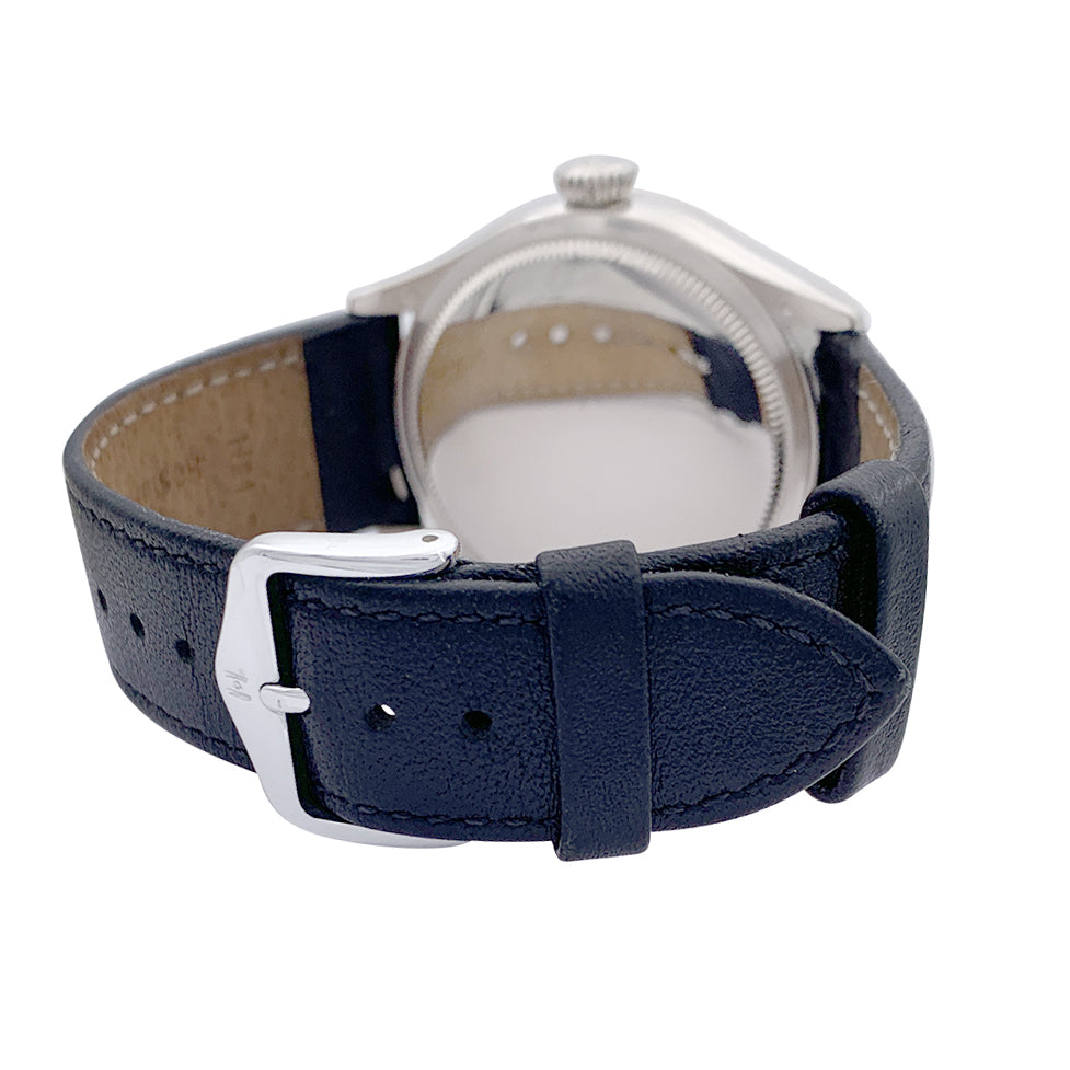 Rolex watch, "Cellini Date", white gold, leather.