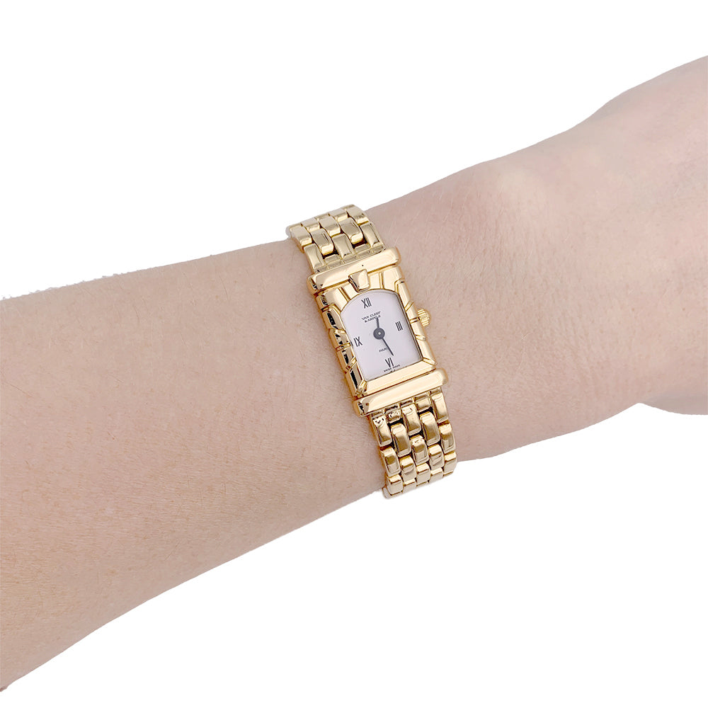 Van Cleef & Arpels watch, "Façade", yellow gold.