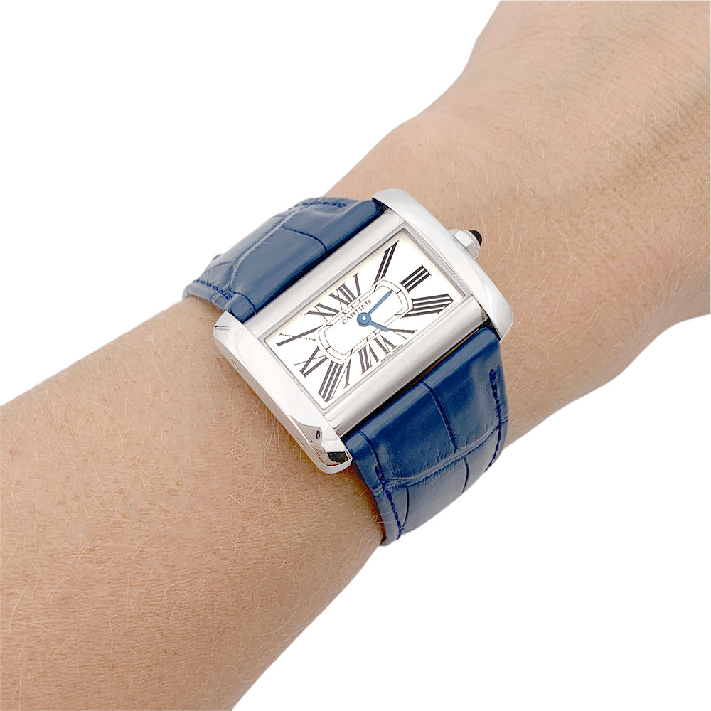 Cartier watch, "Divan", steel.