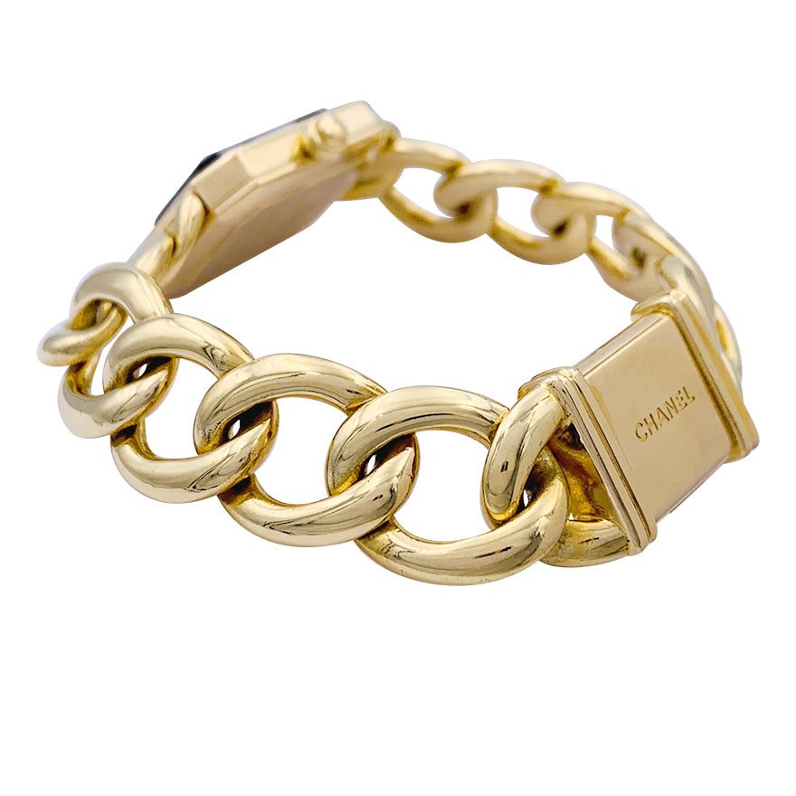 Chanel watch, "Première Chaîne Gourmette", yellow gold.