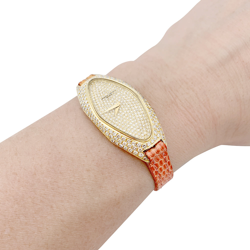 Vacheron & Constantin watch, yellow gold and diamonds.