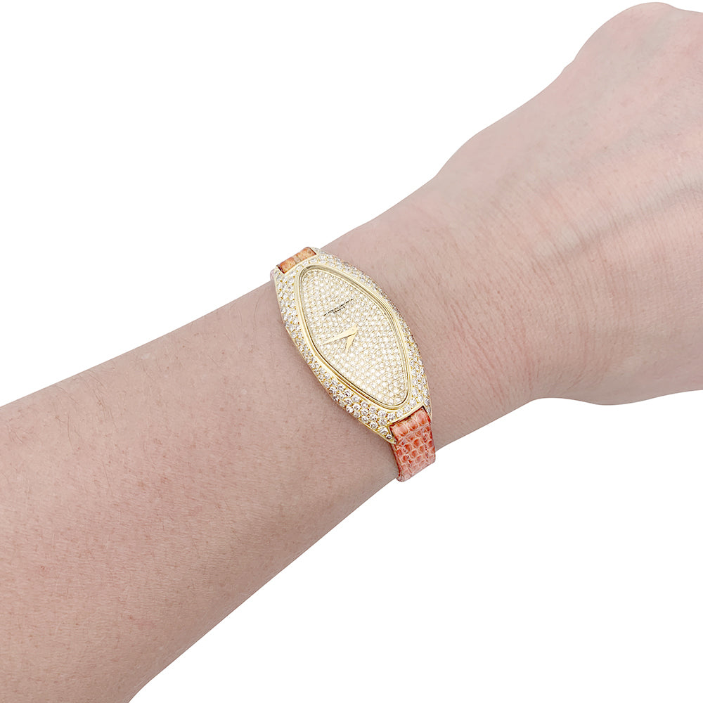 Vacheron & Constantin watch, yellow gold and diamonds.