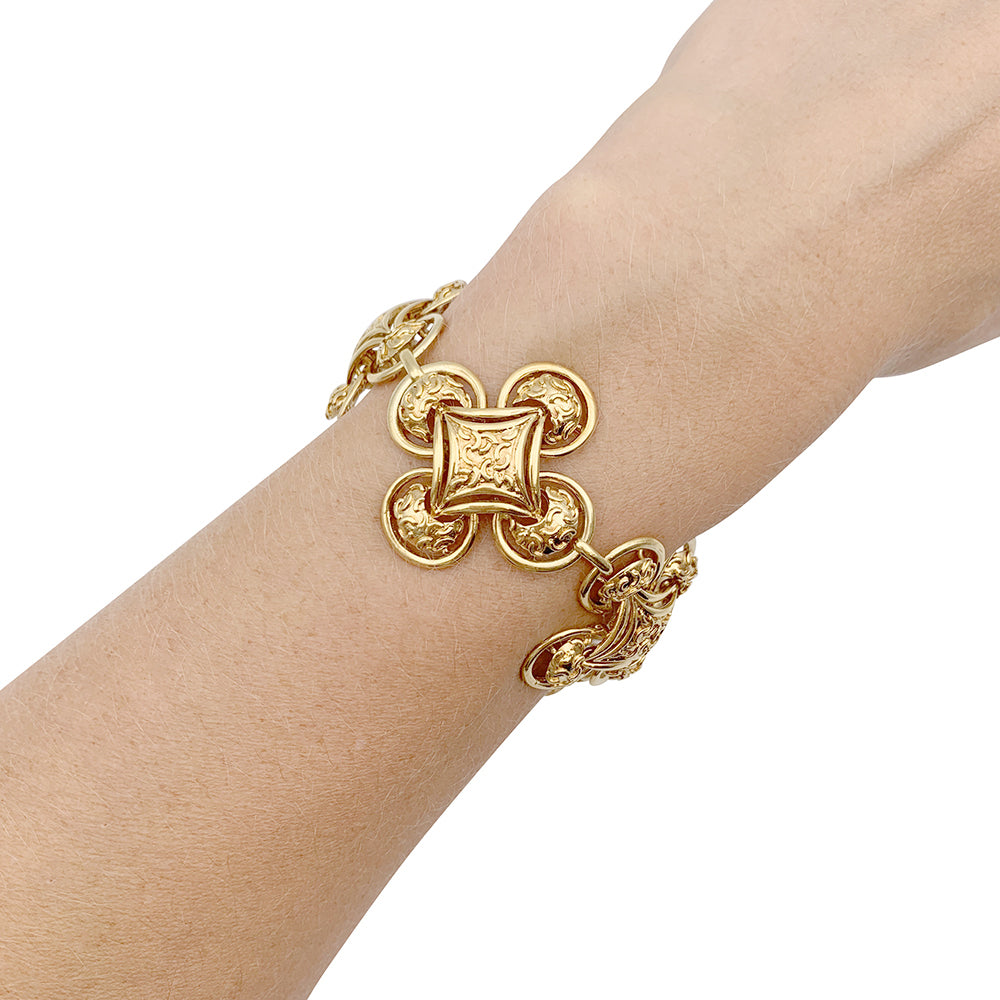 Parure M. Gérard or jaune, pierres de couleur.