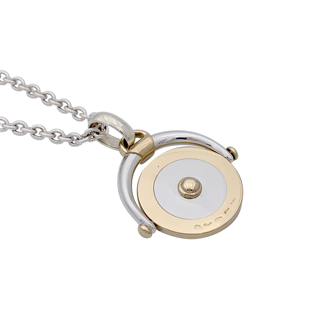 Bulgari necklace, "Libra Zodiac", white gold, yellow gold and steel.