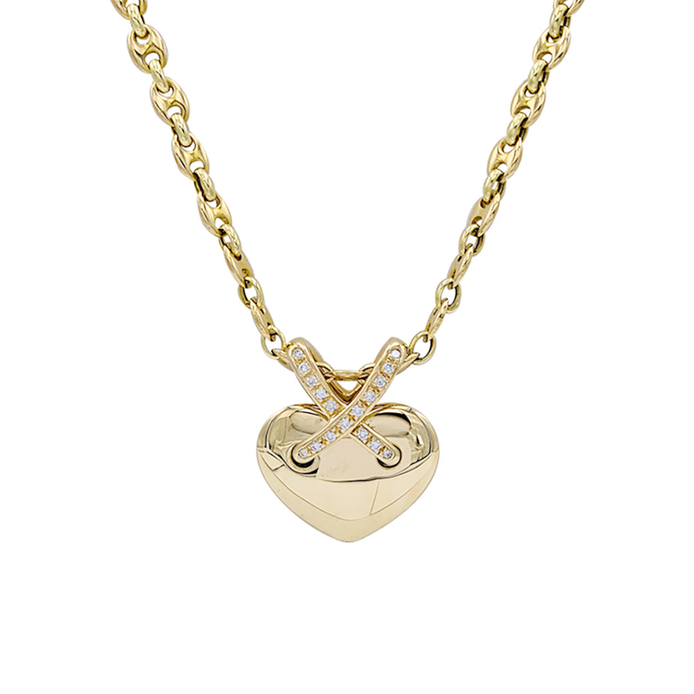 Chaumet pendant, "Liens" collection, in yellow gold and diamonds.