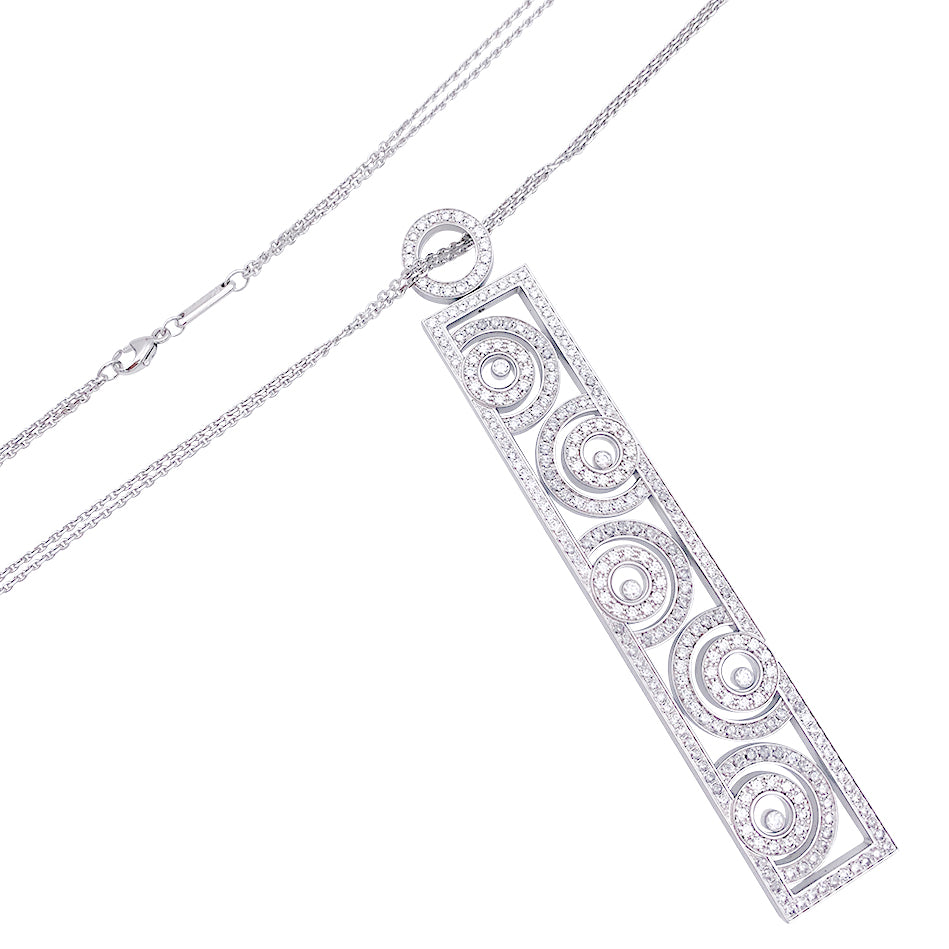 Chopard necklace, "Happy Spirit", in white gold, diamonds.
