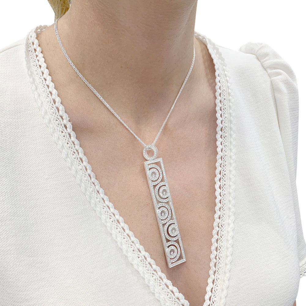 Chopard necklace, "Happy Spirit", in white gold, diamonds.