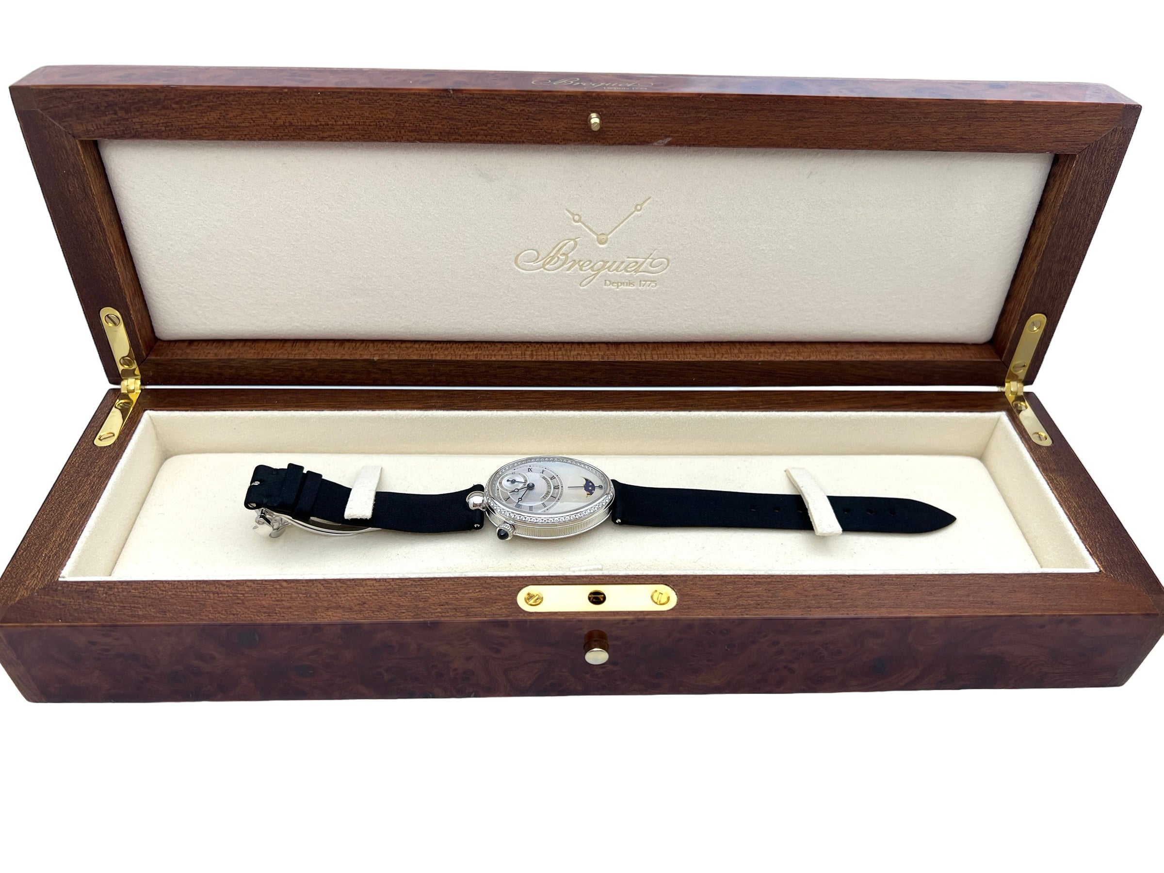 Montre Breguet "Reine de Naples" en or gris et diamants