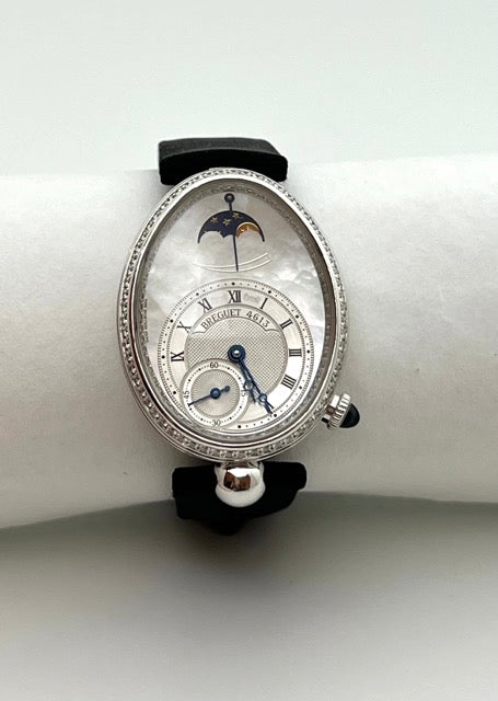 Montre Breguet "Reine de Naples" en or gris et diamants