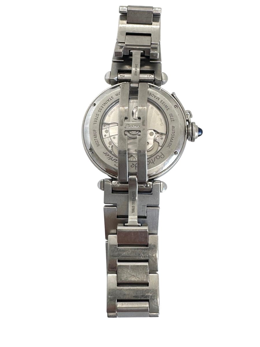 Montre Cartier Pasha Acier fond Squelette - Maison Eloe