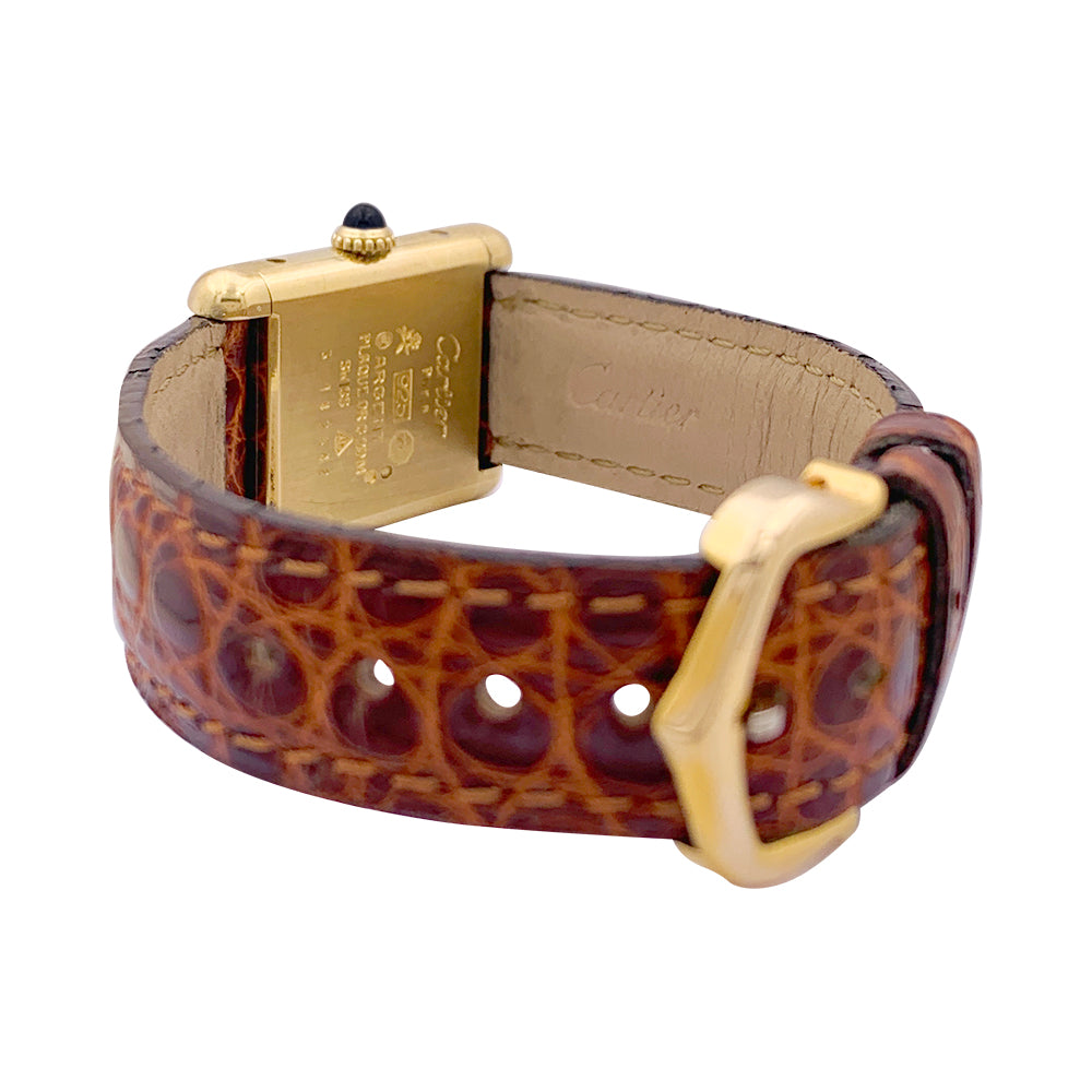 Cartier "Tank Must" watch, gold-plated silver.