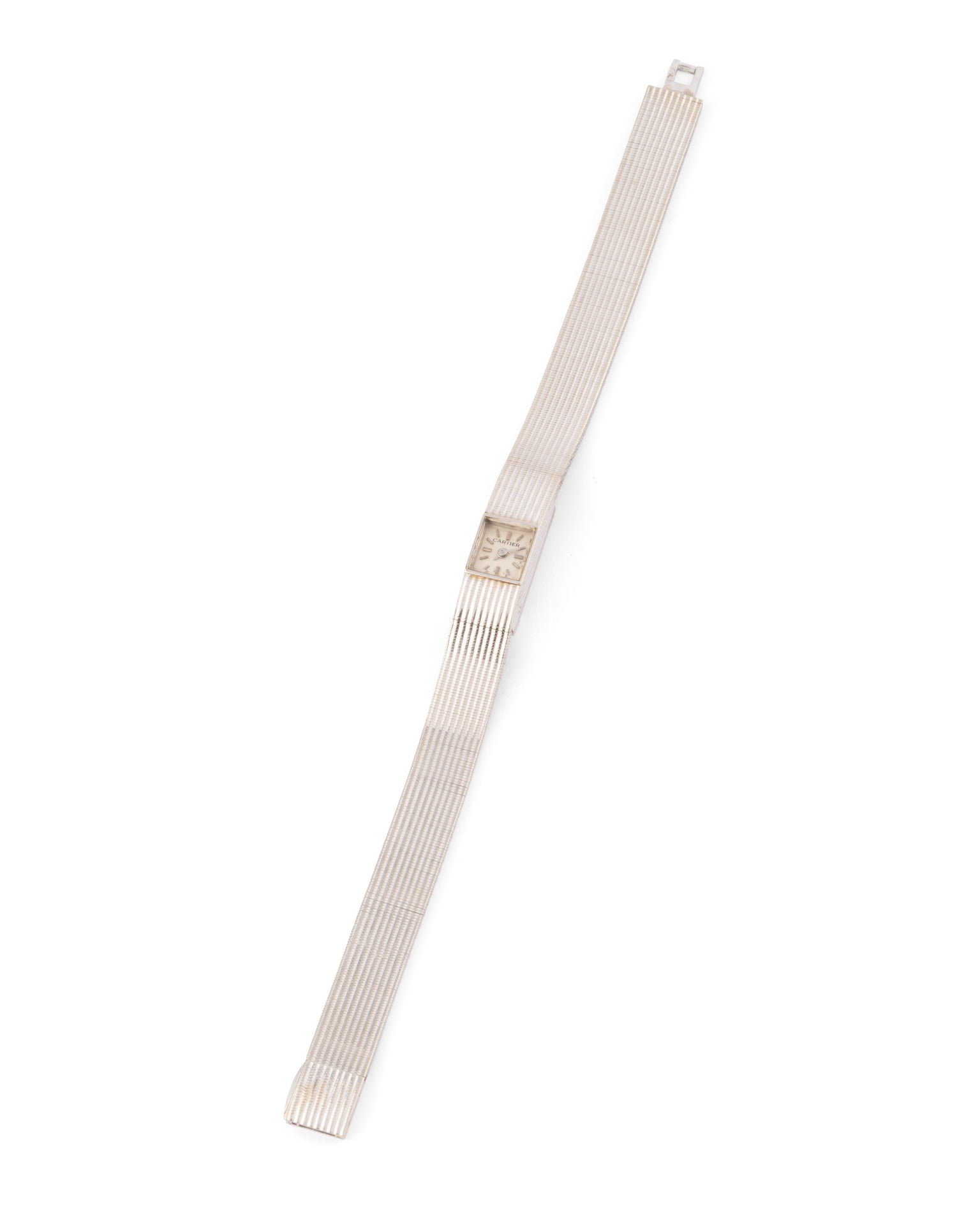 Cartier vintage white gold Duoplan watch