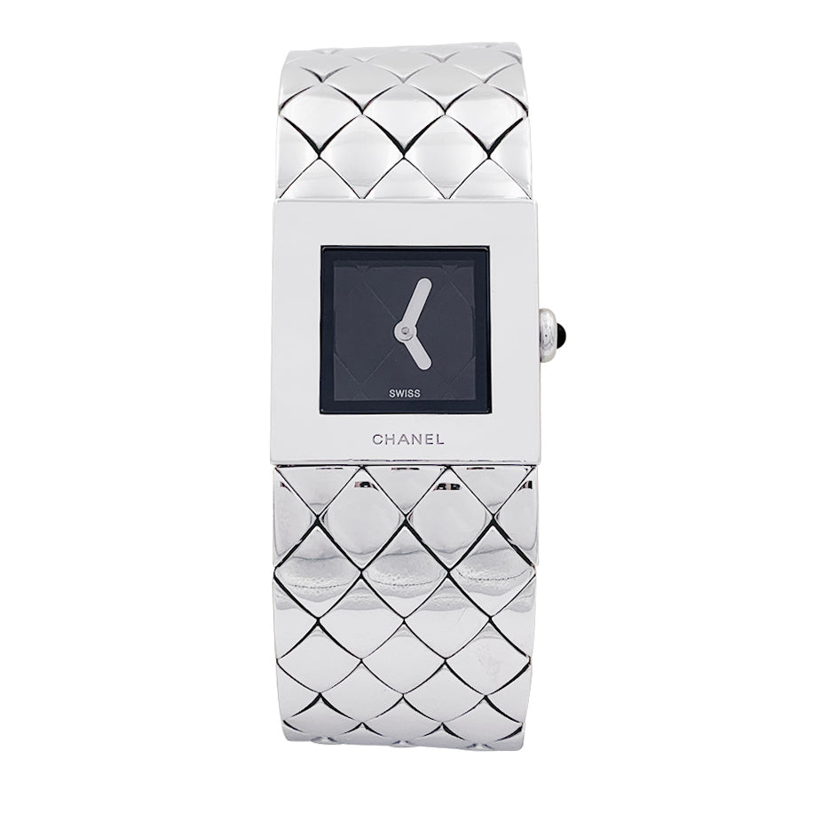 Montre Chanel, "Matelassé", acier.